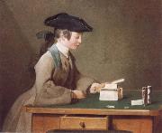 Jean Baptiste Simeon Chardin The House of Cards oil painting on canvas